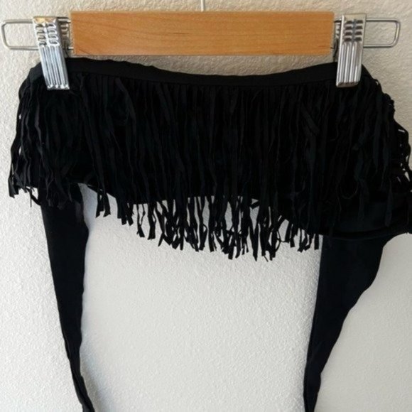 L Space Black Strapless Bikini Top - Black Bikini - Black Swimsuit Women -Bikini - Picture 2 of 4